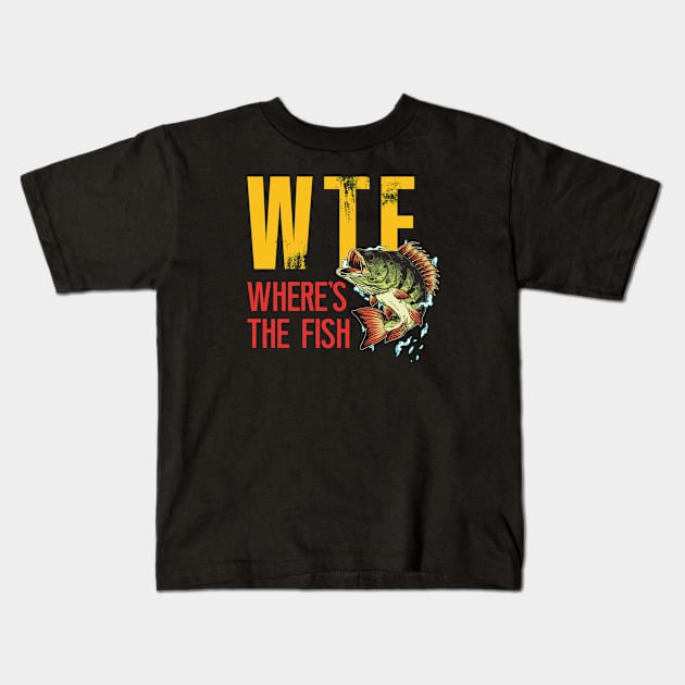 WTF Where's The Fish Kids T-Shirt by MIKOLTN